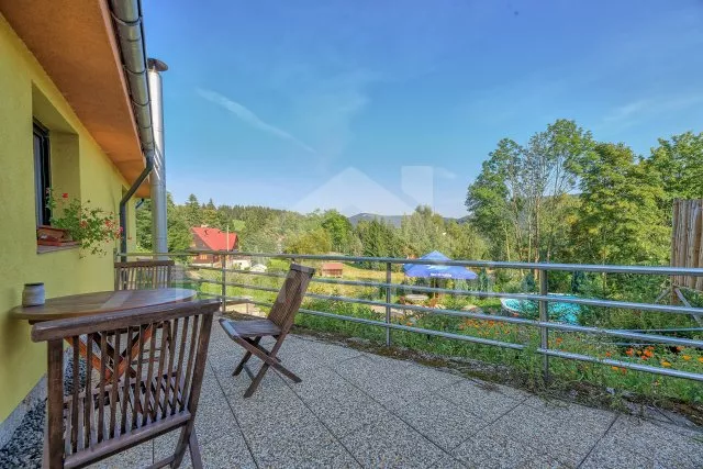 Menší terasa u 1. apartmánu